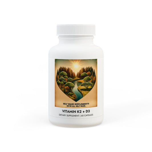 Vitamin K2 + D3 Supplement (60 Capsules)